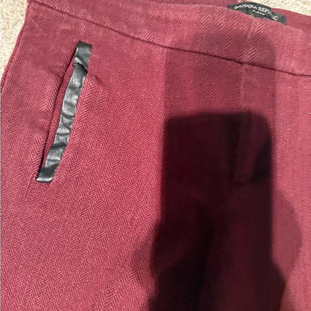 BUNDLE Banana Republic BURGUNDY and Black Dress Pants with Classic Style & Plaid